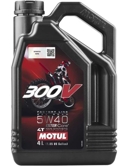 Масло Motul 300V 4T FACTORY LINE OFF ROAD SAE 5W40 (4L) 104135