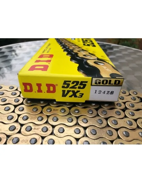 Мотоцепь DID 525VX3 GOLD