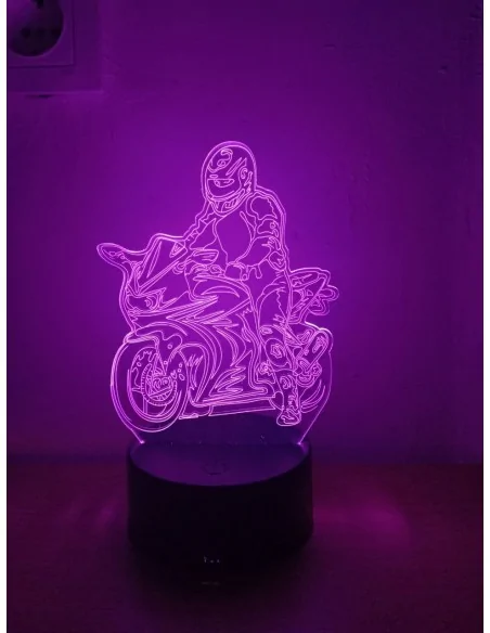 3D ночник Байкер – стильный подарок для любителя мотоциклов