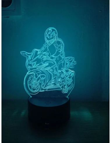3D ночник Байкер – стильный подарок для любителя мотоциклов