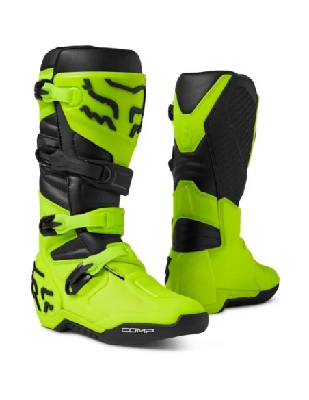 Мотоботы FOX COMP Boot Flo Yellow — купить оригинальные мотоботы в Украине