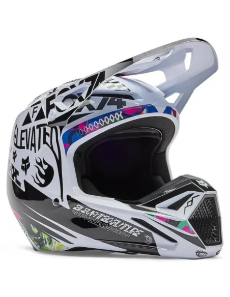 Шлем FOX V1 IMAGE COSMO White – кроссовый, Мотоекспрес