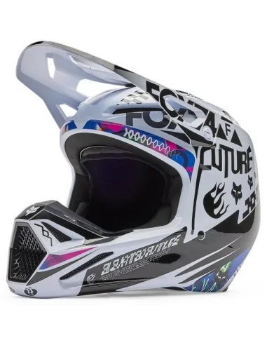 Шлем FOX V1 IMAGE COSMO White – кроссовый, Мотоекспрес