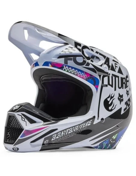 Шлем FOX V1 IMAGE COSMO White – кроссовый, Мотоекспрес