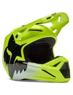 Шлем FOX V1 SHIELD Flo Yellow – кроссовый, Мотоекспрес