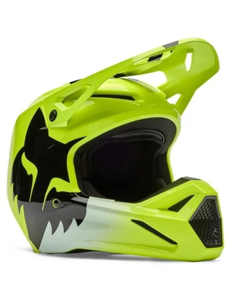 Шолом FOX V1 SHIELD Flo Yellow – кросовий, Мотоекспрес