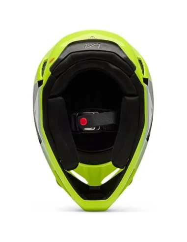 Шлем FOX V1 SHIELD Flo Yellow – кроссовый, Мотоекспрес