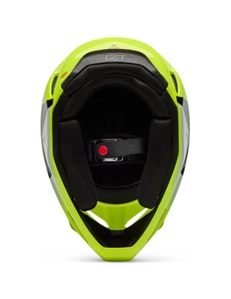 Шлем FOX V1 SHIELD Flo Yellow – кроссовый, Мотоекспрес