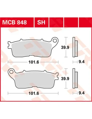 Гальмівні колодки LUCAS MCB848SH задні Honda VFR 1200