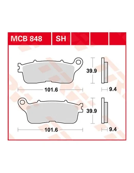 Тормозные колодки LUCAS MCB848SH задние Honda VFR 1200