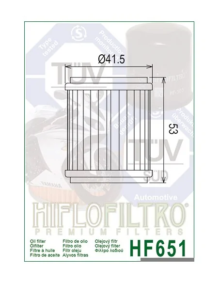 Фильтр масляный HIFLO FILTRO HF651: купить с доставкой - Motoexpress.com.ua