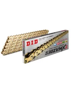 Цепь DID 530ZVM-X2 X-Ring Gold для мото до 1400 см³