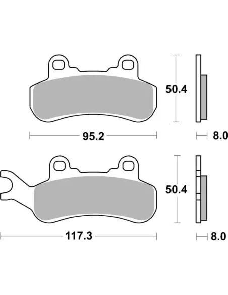 Тормозные колодки SBS 956RSI Sinter (CAN-AM правый суппорт)