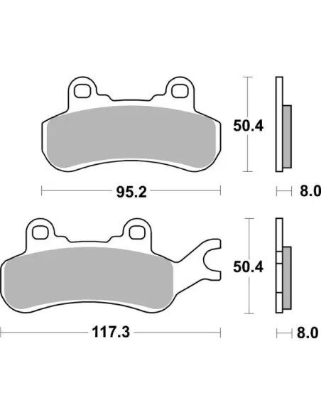 Гальмівні колодки SBS 957RSI Sinter Can-Am 2016–2023 (Def/Mav/X3/Trax)