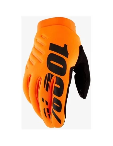 Зимові рукавички 100% Brisker Fluo Orange/Black Moto/MTB | Мотоекспрес