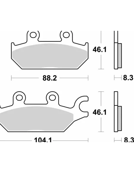 Гальмівні колодки SBS 971SI Sinter Can-Am/Yamaha передній лівий