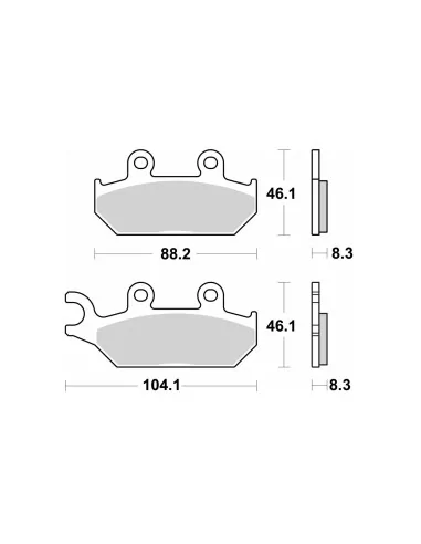 Гальмівні колодки SBS 972SI Sinter Can-Am/Yamaha передній правий