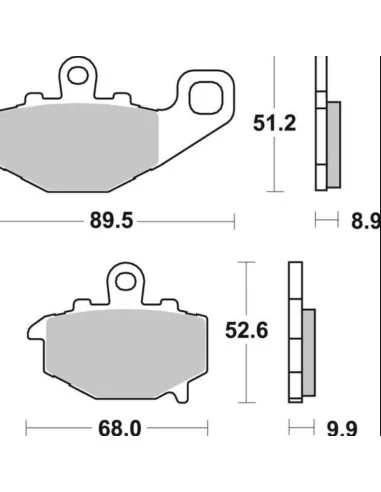 Гальмівні колодки SBS 687LS (LS Sinter) задні — Мотоекспрес
