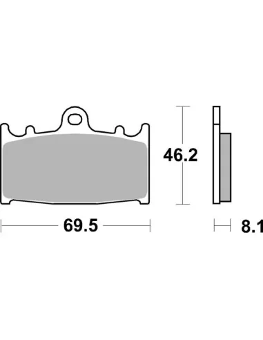 Гальмівні колодки SBS 631HS HS Sinter передні | Мотоекспрес