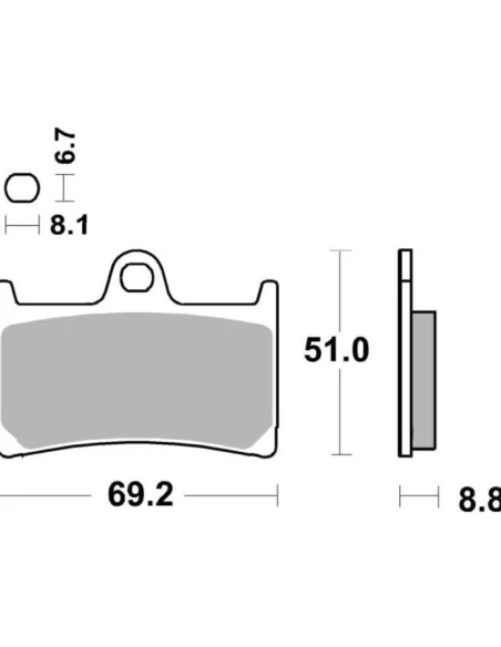Гальмівні колодки SBS 634HF HF Ceramic — купити в Мотоекспрес