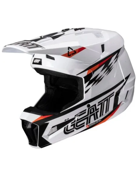 Шлем LEATT Moto 3.5 Helmet + Goggle [White] — комплект «шлем + очки»