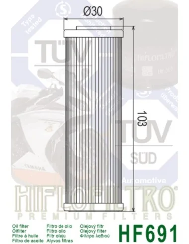 Масляний фільтр HF691 для ZONGSHEN NC250 NC450 KAYO AVANTIS
