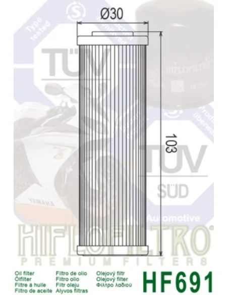 Масляный фильтр HF691 для ZONGSHEN NC250 NC450 KAYO AVANTIS