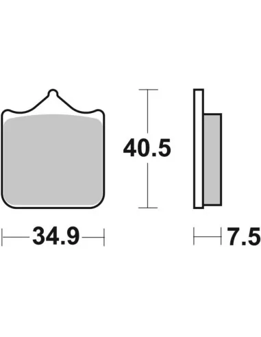 Тормозные колодки SBS 762HS передние синтерованные для мотоцикла