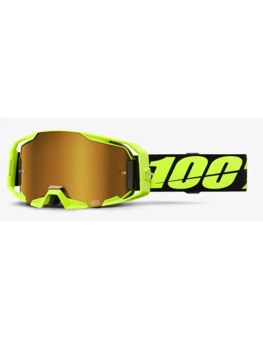 Окуляри 100% ARMATIC Goggle Neon Yellow Mirror Gold | Мотоекспрес