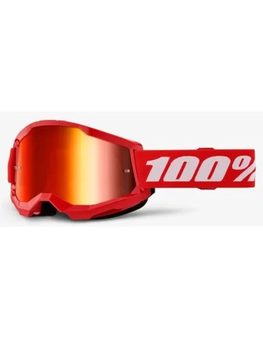 Мото окуляри 100% STRATA 2 Goggle Red - Mirror Red Lens