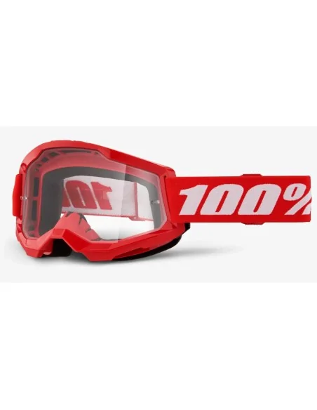 Мото очки 100% STRATA 2 Goggle Red - Clear Lens