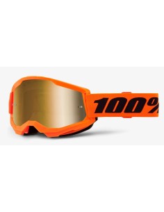 Мото очки 100% STRATA 2 Goggle Orange - Mirror Gold Lens