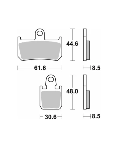 SBS 839HS передние тормозные колодки Yamaha R1, MT-01, V-Max