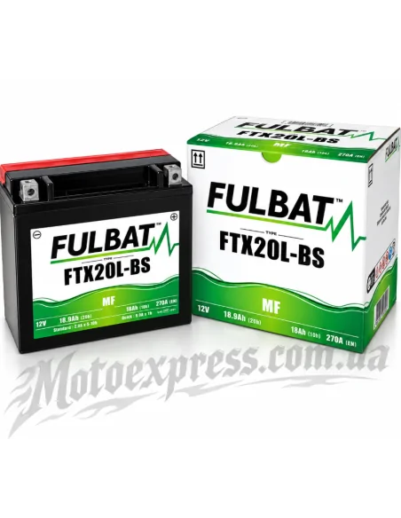 Аккумулятор Fulbat FTX20L-BS AGM 12V 18.9Ah 270A | Motoexpress
