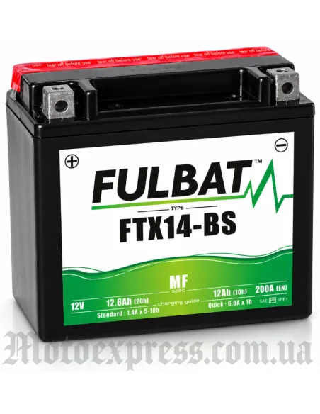 Аккумулятор Fulbat FTX14-BS AGM YTX14-BS | Motoexpress