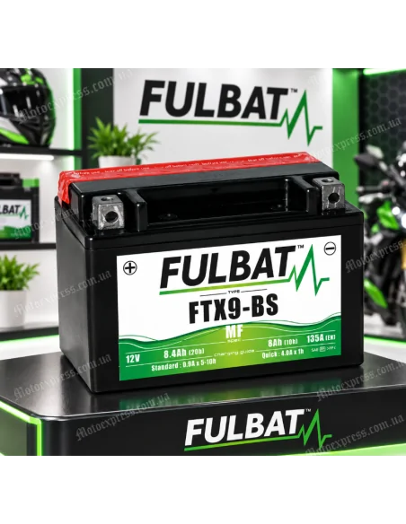 Мото акумулятор Fulbat FTX9-BS (YTX9-BS) AGM 12V 8.4Ah 135A