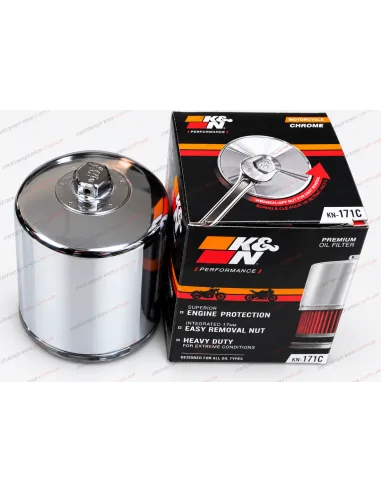 Масляный фильтр K&N KN-171C Chrome для Harley-Davidson | Motoexpress