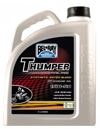 Мото моторне масло Bel Ray THUMPER RACING SYNTHETIC ESTER BLEND 4T 15W-50 4L