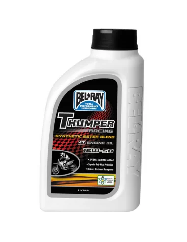 Мото моторне масло Bel Ray THUMPER RACING SYNTHETIC ESTER BLEND 4T 15W-50 1л