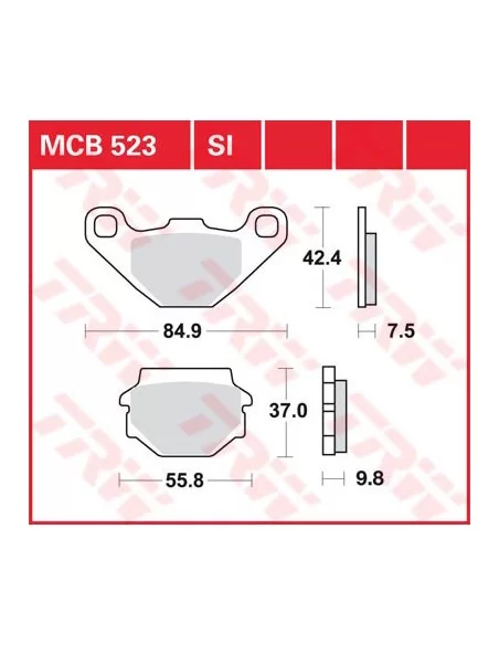 Гальмівні колодки LUCAS MCB523 Гальмівні колодки LUCAS MCB523