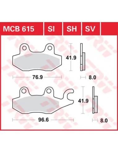 Гальмівні колодки LUCAS MCB615